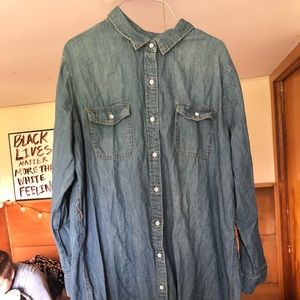 Long sleeved denim dress! Never worn!